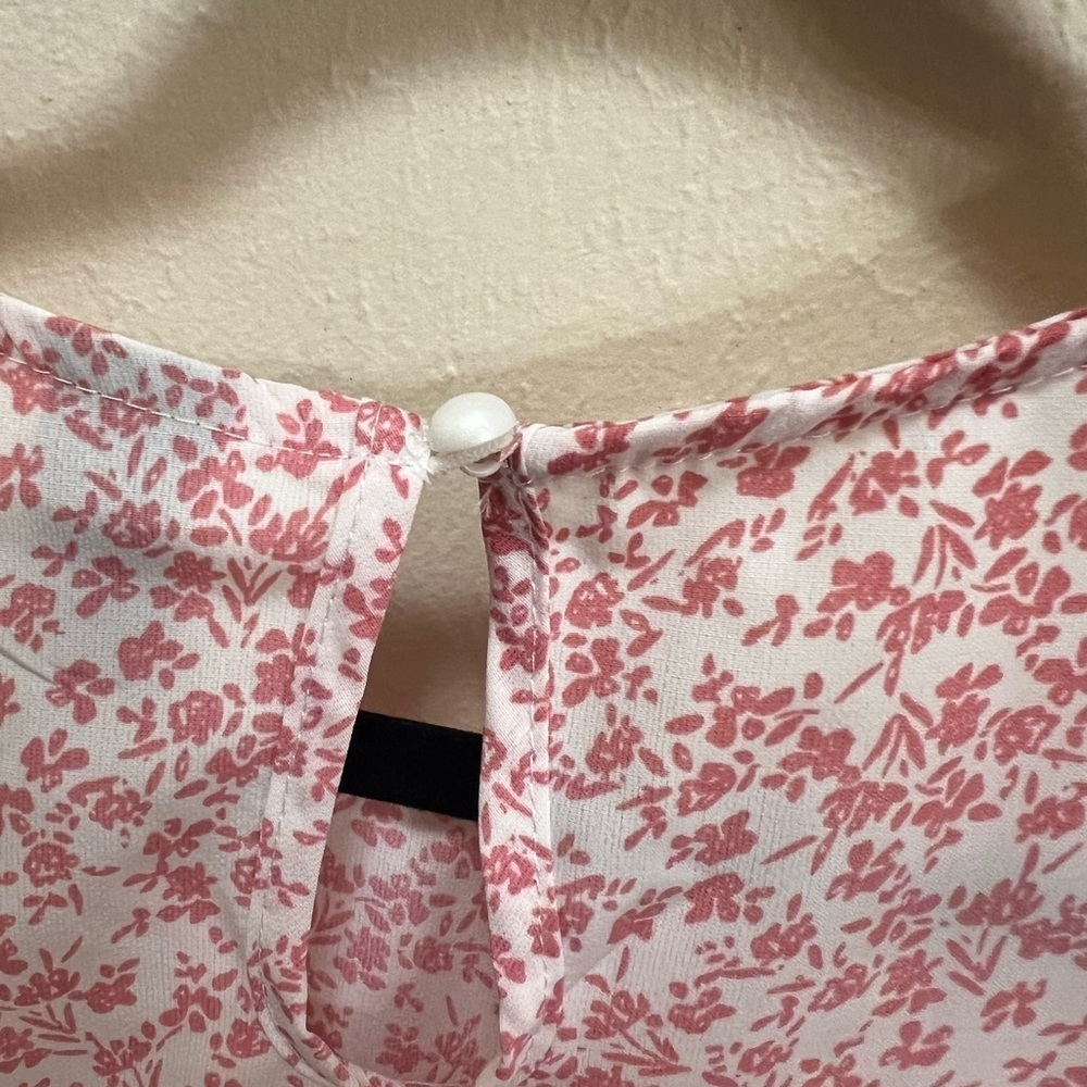 Lovely Rose Pink Floral Blouse - Picture 5 of 5
